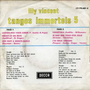 Lily Vincent - Tangos Immortels Vol. 5 - Afbeelding 2