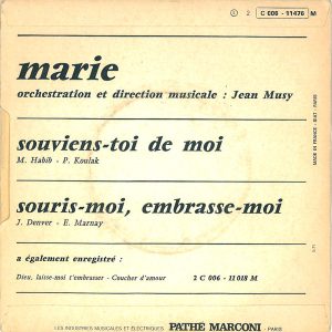 Marie (3) - Souviens-toi De Moi / Souris-moi, Embrasse-moi - Afbeelding 2