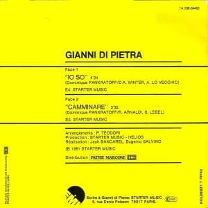 Gianni Di Pietra - Io So - Afbeelding 2