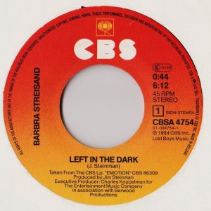 Barbra Streisand - Left In The Dark - Afbeelding 3