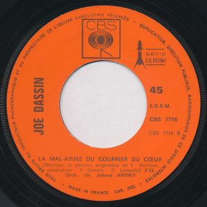 Joe Dassin - Elle Etait Oh ! / La Mal-aimée Du Courrier Du Cœur - Afbeelding 4