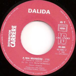 Dalida - Chanteur Des Années 80 / A Ma Manière - Afbeelding 4