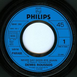 Demis Roussos - Never Say Good-Bye Again - Afbeelding 3