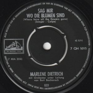 Marlene Dietrich - Sag Mir Wo Die Blumen Sind / Die Welt War Jung