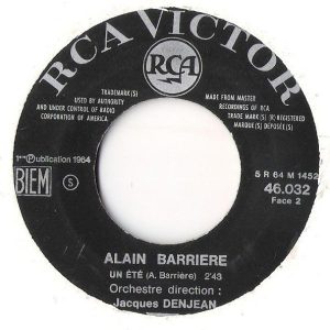 Alain Barrière - Ma Vie / Un Eté - Afbeelding 4