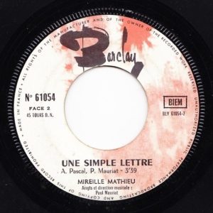 Mireille Mathieu - La Première Étoile / Une Simple Lettre - Afbeelding 3