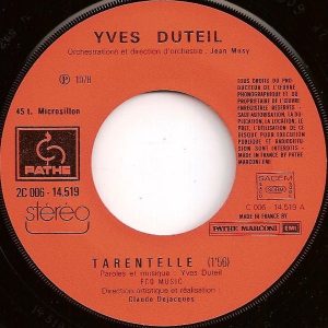 Yves Duteil - Tarentelle / Les P'tites Casquettes - Afbeelding 3