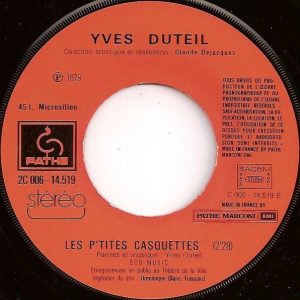 Yves Duteil - Tarentelle / Les P'tites Casquettes - Afbeelding 4