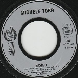 Michèle Torr - Adieu - Afbeelding 3