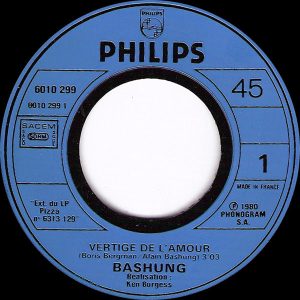 Alain Bashung - Vertige De L'amour - Afbeelding 3