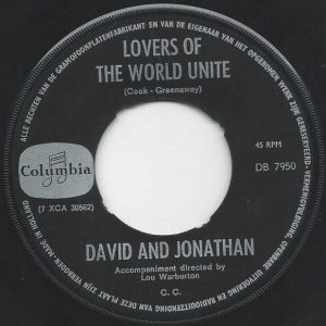 David & Jonathan - Lovers Of The World Unite