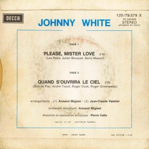 Johnny White (3) - Please Mister Love/Quand S'ouvrira Le Ciel - Afbeelding 2