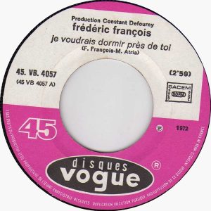 Frédéric François - Je Voudrais Dormir Près De Toi - Afbeelding 3