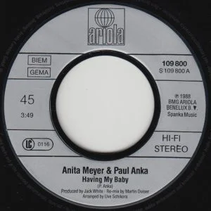 Anita Meyer & Paul Anka - Having My Baby - Afbeelding 3