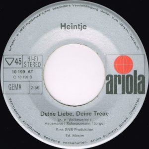 Heintje - Schön Sind Die Märchen Vergangener Zeit / Deine Liebe, Deine Treue - Afbeelding 5