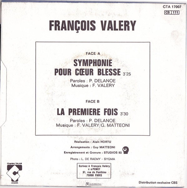François Valéry - Symphonie Pour Cœur Blessé 2 François Valéry - Symphonie Pour Cœur Blessé