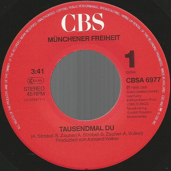 Münchener Freiheit - Tausendmal Du 3 Münchener Freiheit - Tausendmal Du