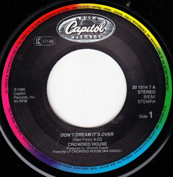 Crowded House - Don't Dream It's Over 3 Crowded House - Don't Dream It's Over