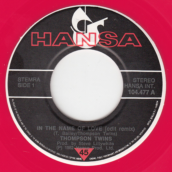 Thompson Twins - In The Name Of Love (Edit Remix) 4 Thompson Twins - In The Name Of Love (Edit Remix)