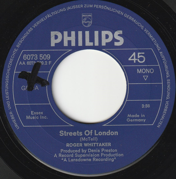 Roger Whittaker - Why / Streets Of London 4 Roger Whittaker - Why / Streets Of London