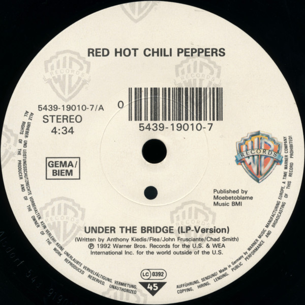 Red Hot Chili Peppers - Under The Bridge 3 Red Hot Chili Peppers - Under The Bridge