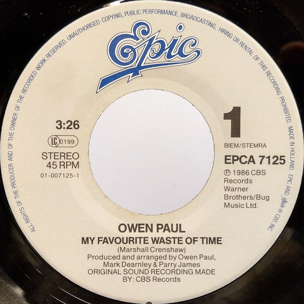 Owen Paul - My Favourite Waste Of Time 3 Owen Paul - My Favourite Waste Of Time