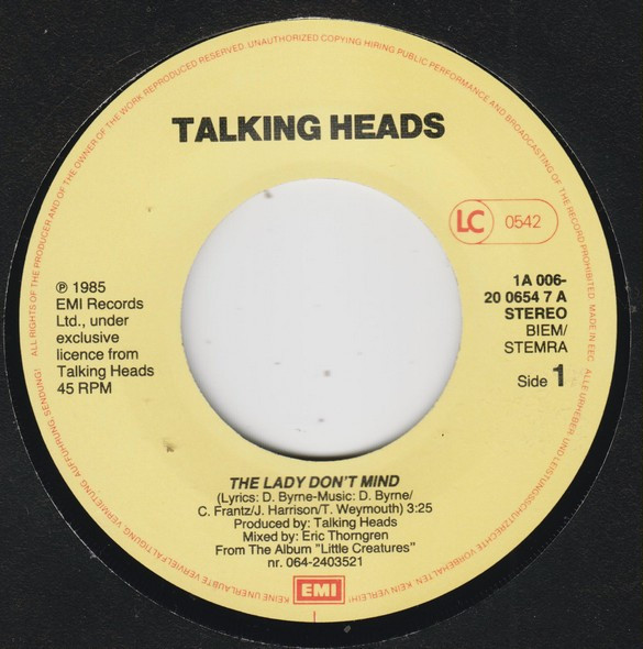 Talking Heads - The Lady Don't Mind 3 Talking Heads - The Lady Don't Mind