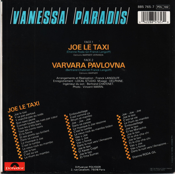Vanessa Paradis - Joe Le Taxi 2 Vanessa Paradis - Joe Le Taxi