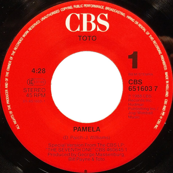 Toto - Pamela 3 Toto - Pamela