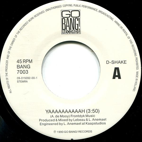 D-Shake - Yaaah / Techno Trance 3 D-Shake - Yaaah / Techno Trance