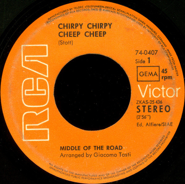 Middle Of The Road - Chirpy Chirpy Cheep Cheep 3 Middle Of The Road - Chirpy Chirpy Cheep Cheep