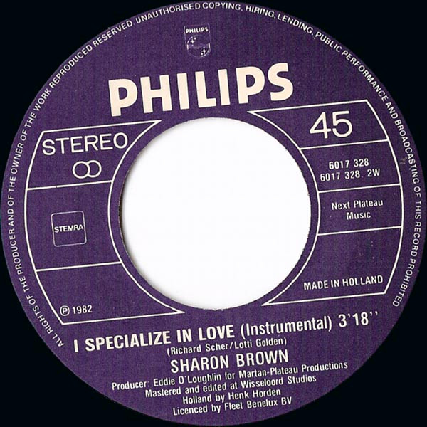 Sharon Brown - I Specialize In Love 4 Sharon Brown - I Specialize In Love
