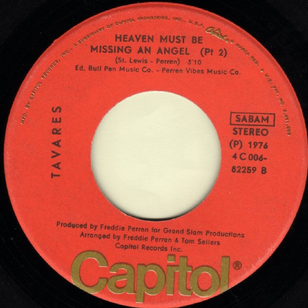 Tavares - Heaven Must Be Missing An Angel 4 Tavares - Heaven Must Be Missing An Angel
