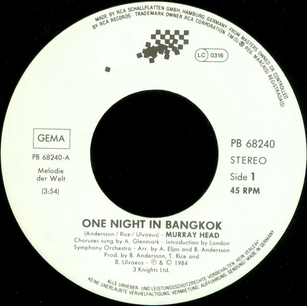 Murray Head - One Night In Bangkok 3 Murray Head - One Night In Bangkok