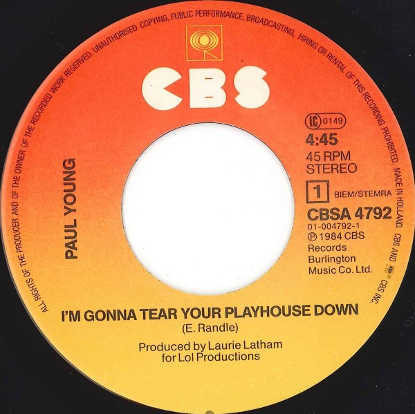 Paul Young - I'm Gonna Tear Your Playhouse Down 3 Paul Young - I'm Gonna Tear Your Playhouse Down