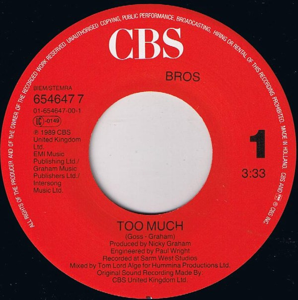 Bros - Too Much 3 Bros - Too Much