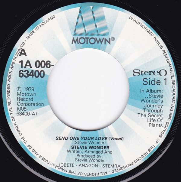 Stevie Wonder - Send One Your Love 3 Stevie Wonder - Send One Your Love