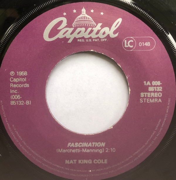 Nat King Cole - Come Closer To Me / Fascination 4 Nat King Cole - Come Closer To Me / Fascination