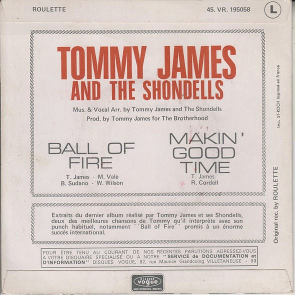 Tommy James & The Shondells - Ball Of Fire 2 Tommy James & The Shondells - Ball Of Fire