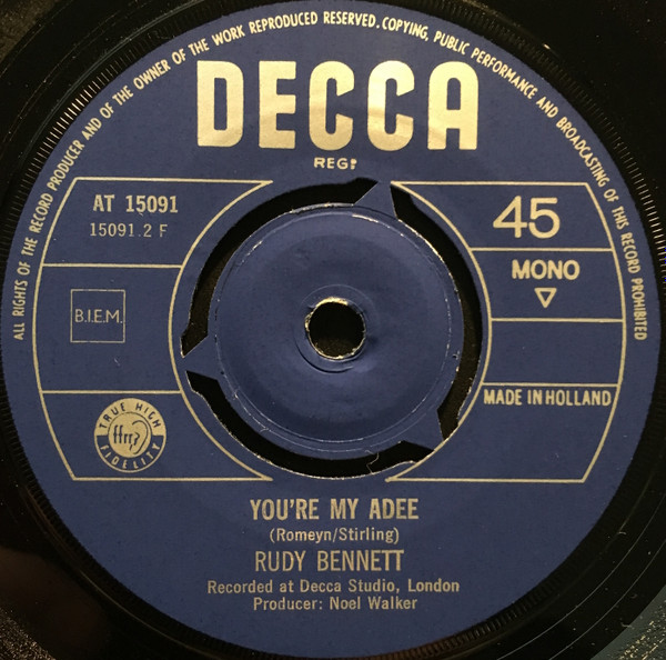 Rudy Bennett - I'm So Proud / You're My Adee 4 Rudy Bennett - I'm So Proud / You're My Adee