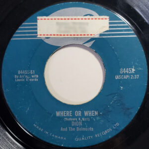 Dion & The Belmonts - Where Or When