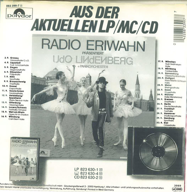 Udo Lindenberg Und Das Panikorchester - Moskau 2 Udo Lindenberg Und Das Panikorchester - Moskau