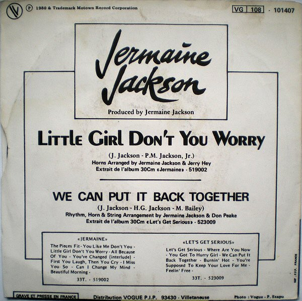 Jermaine Jackson - Little Girl Don't You Worry 2 Jermaine Jackson - Little Girl Don't You Worry