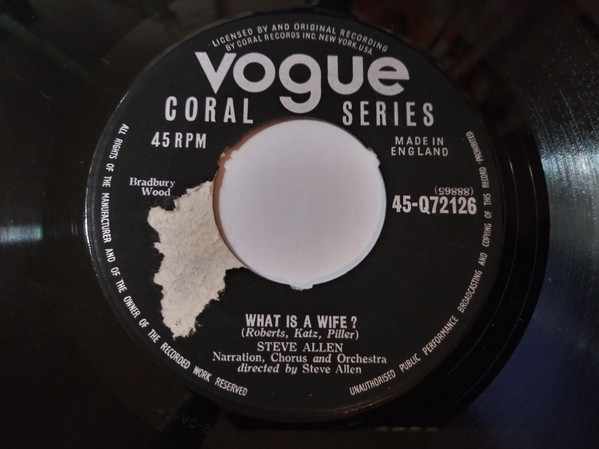 Steve Allen And His Chorus And Orchestra - Memories of You / What is a Wife? 2 Steve Allen And His Chorus And Orchestra - Memories of You / What is a Wife?