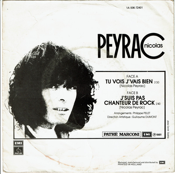 Nicolas Peyrac - Tu Vois J'Vais Bien 2 Nicolas Peyrac - Tu Vois J'Vais Bien