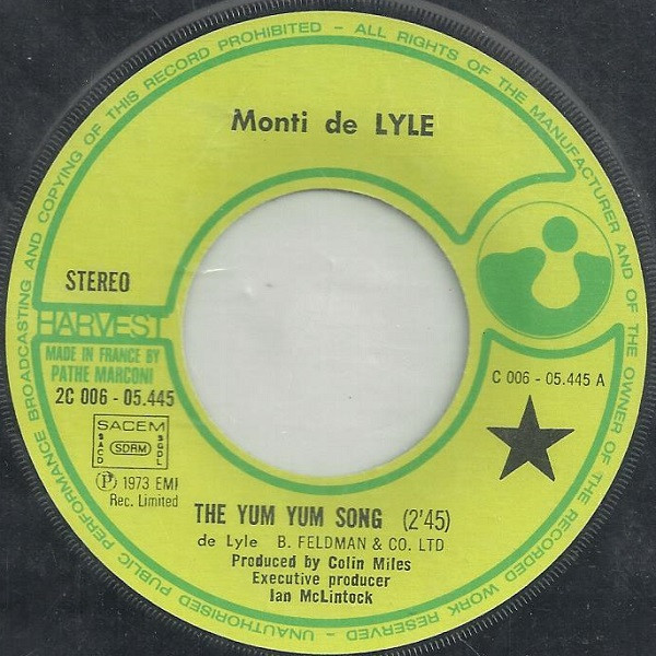 Monti De Lyle - The Yum Yum Song 3 Monti De Lyle - The Yum Yum Song
