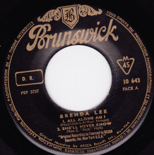 Brenda Lee - All Alone Am I - C'Est Joli La Mer 3 Brenda Lee - All Alone Am I - C'Est Joli La Mer