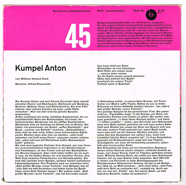 Alfred Klausmeier - Kumpel Anton 2 Alfred Klausmeier - Kumpel Anton