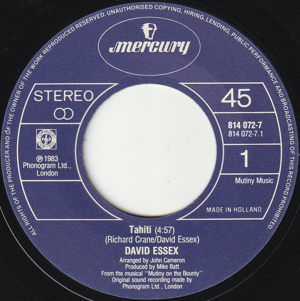 David Essex - Tahiti 3 David Essex - Tahiti