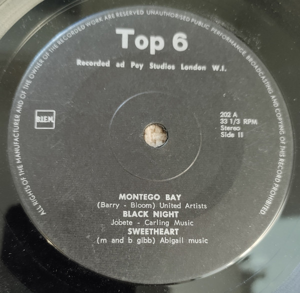 Various - 6 Top Hits From England 3 Various - 6 Top Hits From England